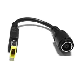 New 7 9mm Round Jack to Square End Adapter Pigtail for IBMs Thinkpad Ultrabook