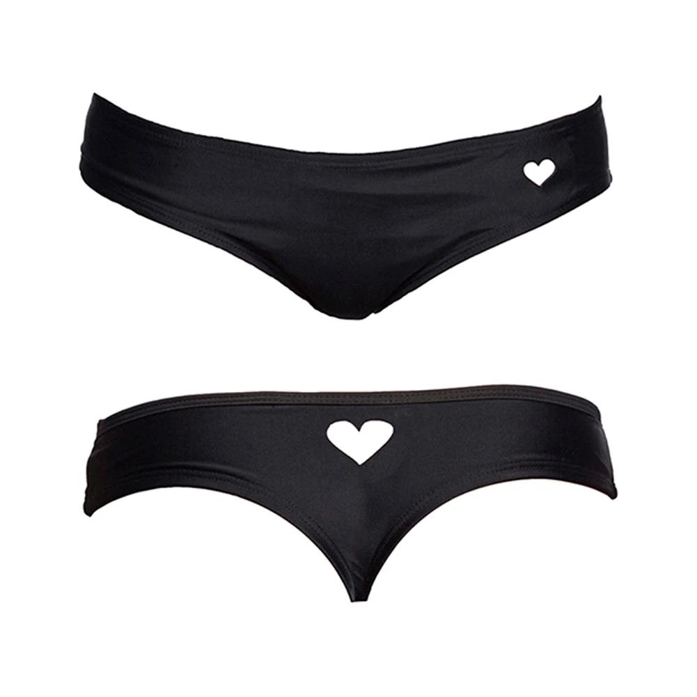 Heart-shaped Sexy Female Swimwear Women Swim Brief Briefs Brazilian Bikini Bottom Cheeky Butt Thong Tanga Panties Underwear