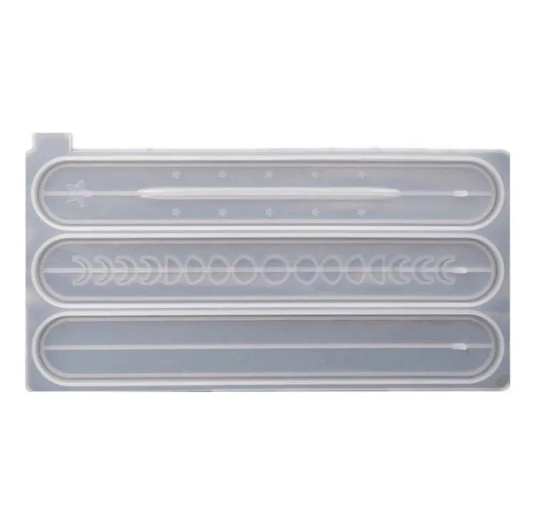 Moon Phases Silicone Resin Mold for Incense Stick Burner DIY Craft Mould Ash Catcher Home Decoration