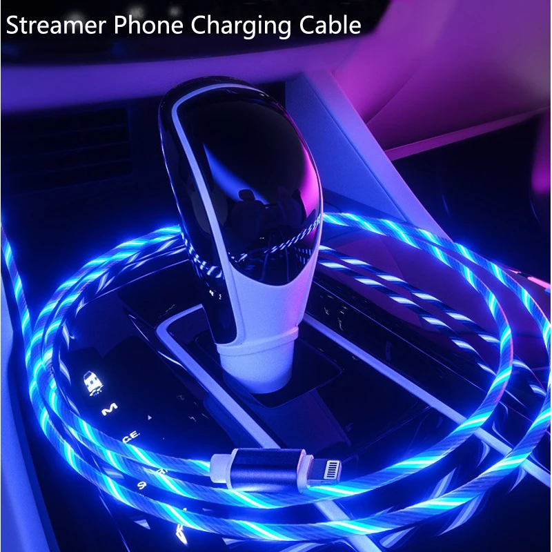 LED Flash Light Data USB Charger Cable For iPhone 6 s 6s 7 8 Plus Xs Max XR X 10 5 5s SE iPad Mini 3A Fast Charging Wire Cord