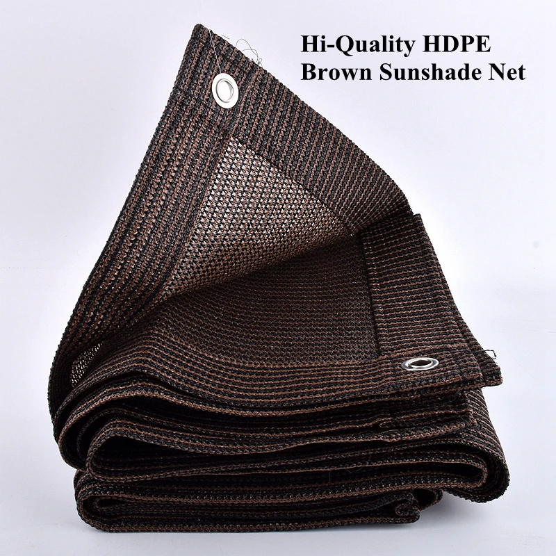 

Hi-quality Coffee HDPE Anti-UV Sun Shading Net Balcony Outdoor Awning Garden Succulent Plant Cover Swimming Pool Sunshade Net