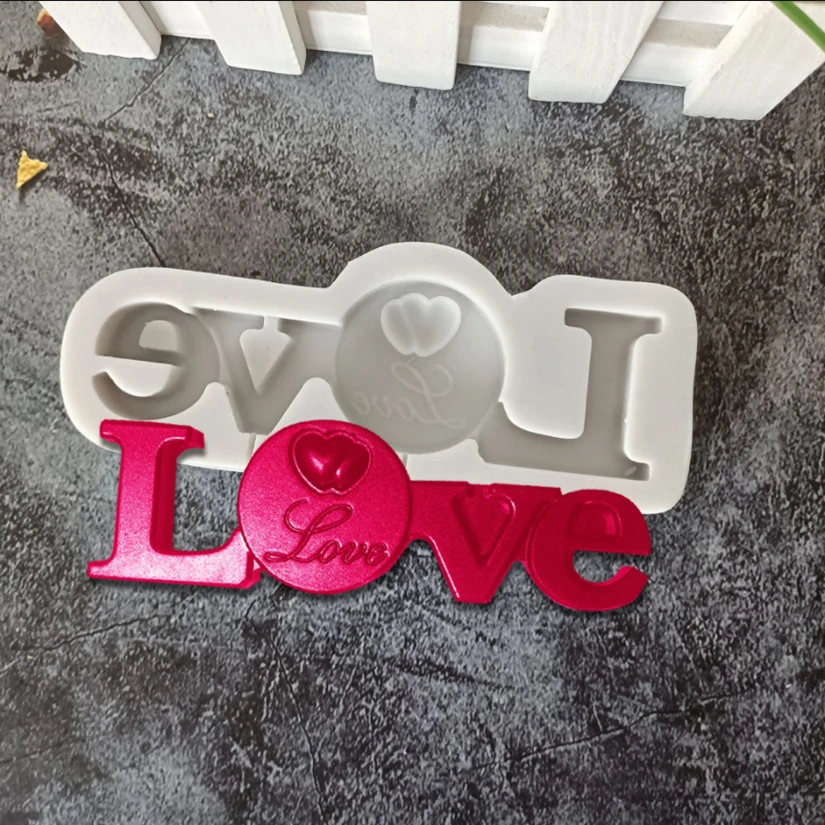 Bear LOVE Heart Silicone Sugarcraft Mold Resin Tools Cupcake Fondant Cake Decorating Tools