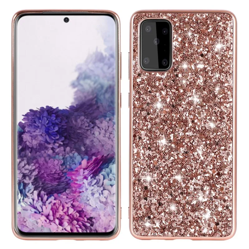 Glitter Case for Samsung Galaxy S24 S23 S20 FE Note 20 Ultra A54 A34 A24 A14 A21S A53 A73 Shockproof Hard Plastic Plating Cover