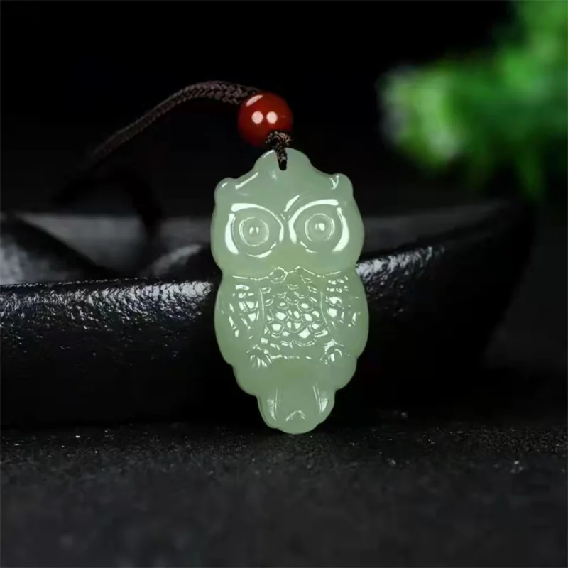 

Hot Selling Natural Hand-carve Jade Hetian Yu Cyan Animal Necklace Pendant Fashion Jewelry Accessories Men Women Luck Gifts