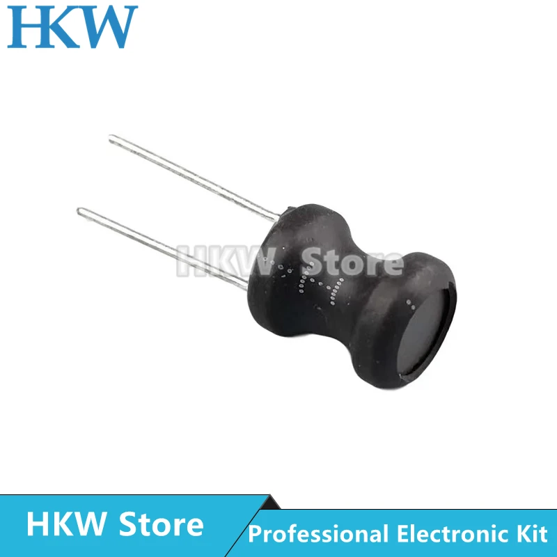 10pcs DIP Power Inductor Coil 8*10mm 2.2UH 4.7UH 10uH 22uH 100uH 150uh 220uH 330uH 470uH 1MH 2.2MH 4.7MH 10MH Inductance 2 Pins