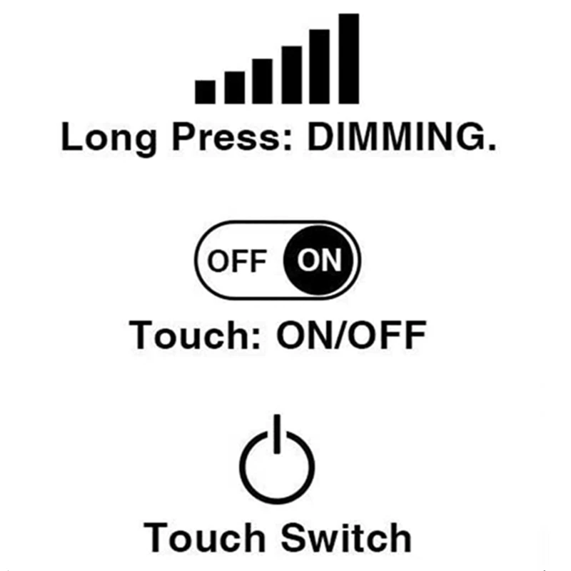 Imagem -06 - Tokili Giratório Luzes de Parede Hardwired Escurecimento Lâmpada de Leitura Toque on Off Dim Interruptor Montagem em Superfície 100240v 12v para Casa Campista Barco