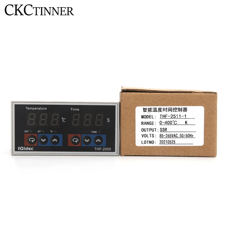 Time and Temperature Integration Control Instrument Relay SSR THF-2000 AC85-AC265V 50Hz Digital Display PID Controller K-type