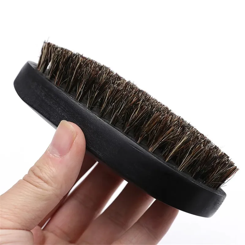 UNIQUE MAN Brush Boar Bristle for Men's Mustache Shaving Comb Face Massage Facial Hair Cleaning Brush Beech Comb Drop Shipping