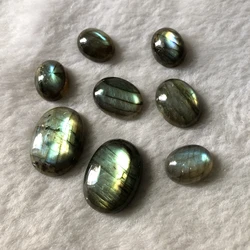 Wholesale 1 Rainbow Labradorite Gemstone Bead Cabochon9x11mm 10x14mm 13x17mm 17x23mm Oval Gem Stone Cabochon Ring Face