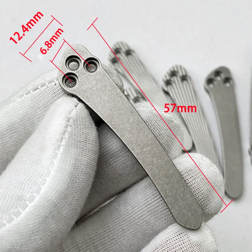 1Set Titanium Deep Carry Pocket Clip Waist Back Clamp for Spyderco C81 Paramilitary 2 Para 3 Delica Endura C223 with 3pcs Screws