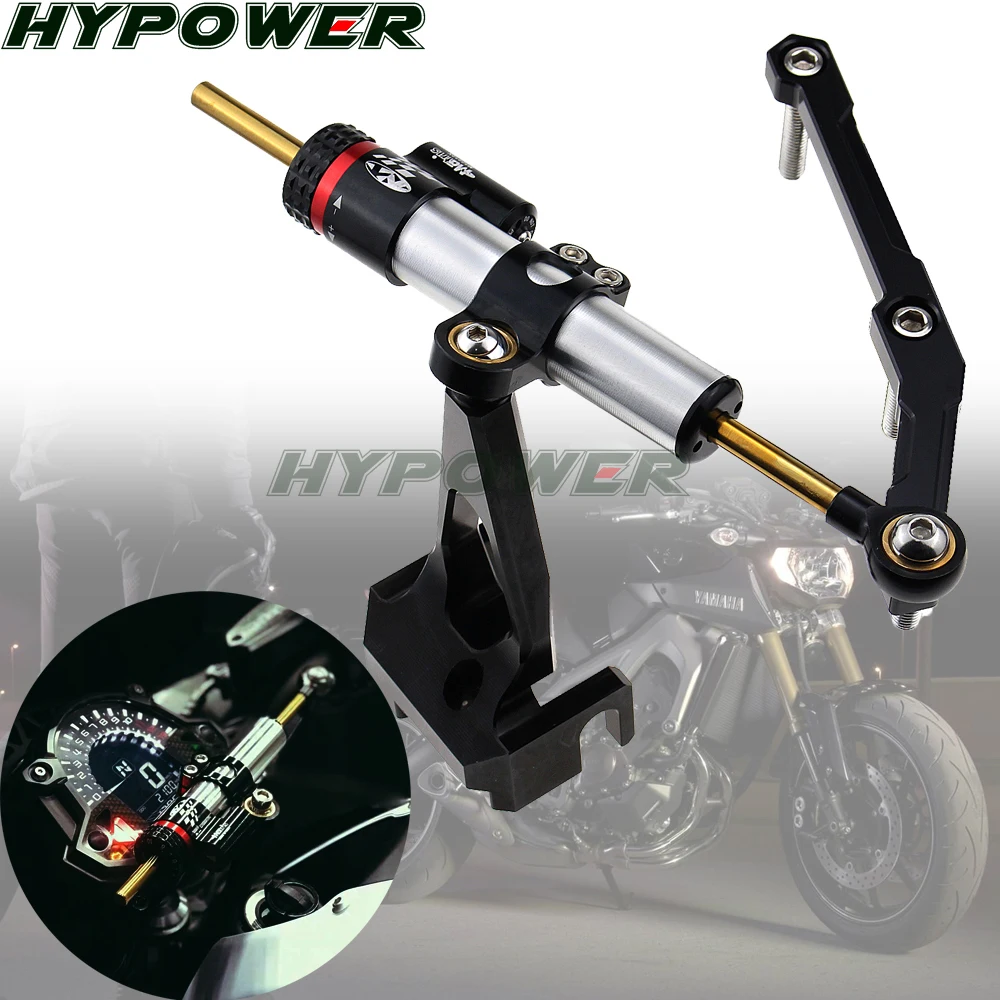 CNC Motorcycle Steering Stabilize Damper Bracket Mount for YAMAHA MT-09 MT09 FZ09 FZ-09 2013-2015 2016 2017 2018 2019