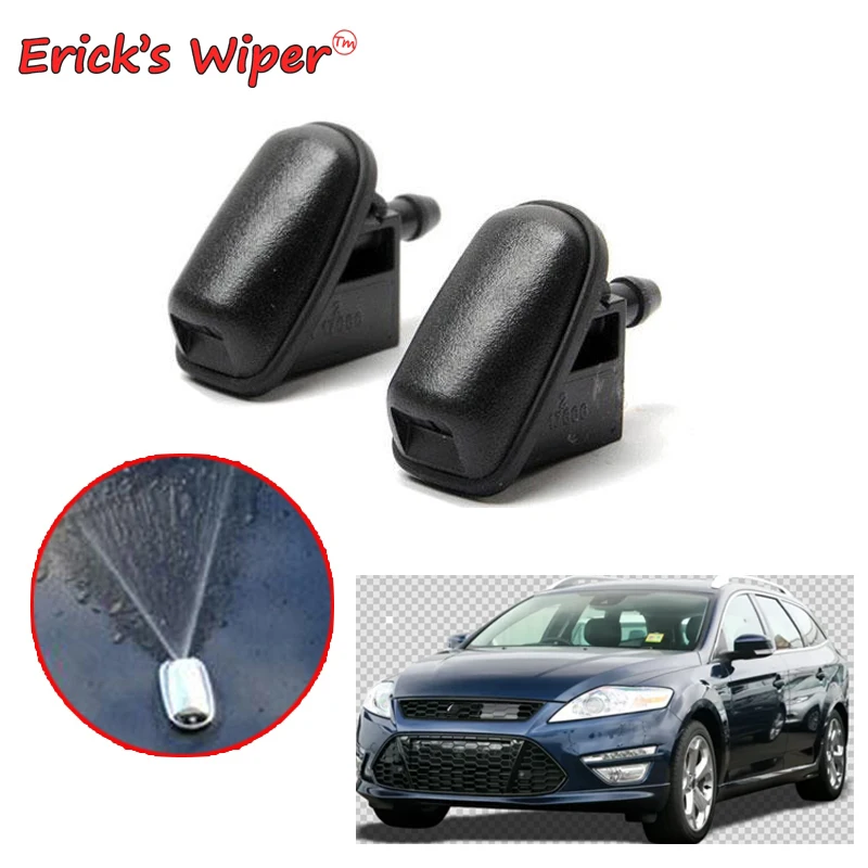 Erick\'s Wiper 2Pcs/lot Front Windshield Wiper Washer Jet Nozzle For Ford Mondeo 4 2007 - 2014 Hood Sprayer Sprinkler OE: 1708797