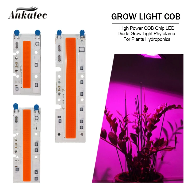 

LED plant growth lamp COB chip full spectrum AC 220V 110V 30W 50W 70W diode greenhouse indoor seedlings and flowers growth