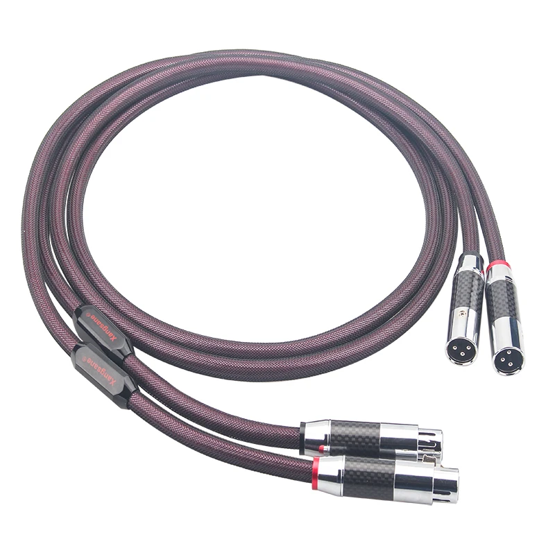 

HiFi Fever Grade 4N Sterling Silver XLR Audio Balance cable Square Core Silver Cannon Audio Cable