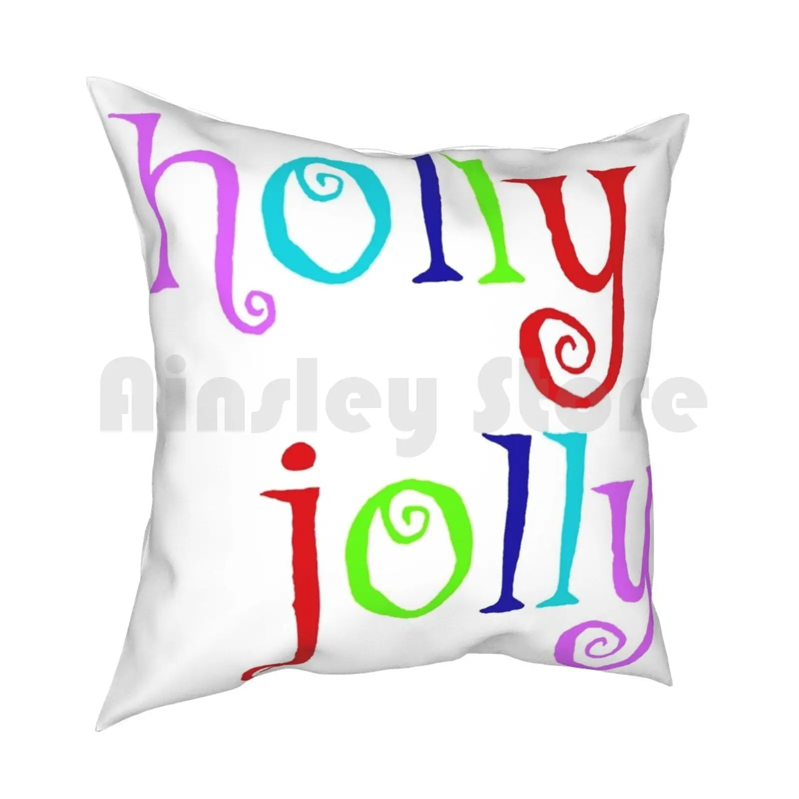 Holly Jolly Pillow Case Printed Home Soft Throw Pillow Holly Jolly Christmas Winter Quote Have A Holly Jolly Christmas