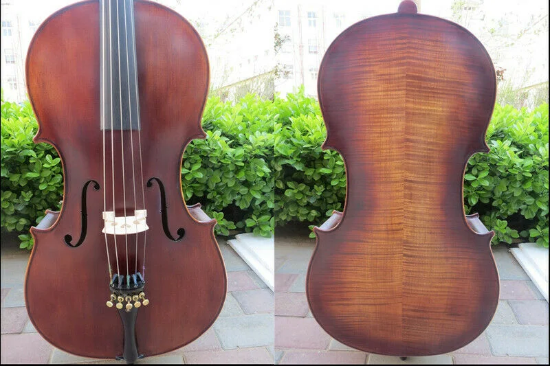 SONG Brand maestro 5strings European tone cello 1/2,flamed maple back #14527