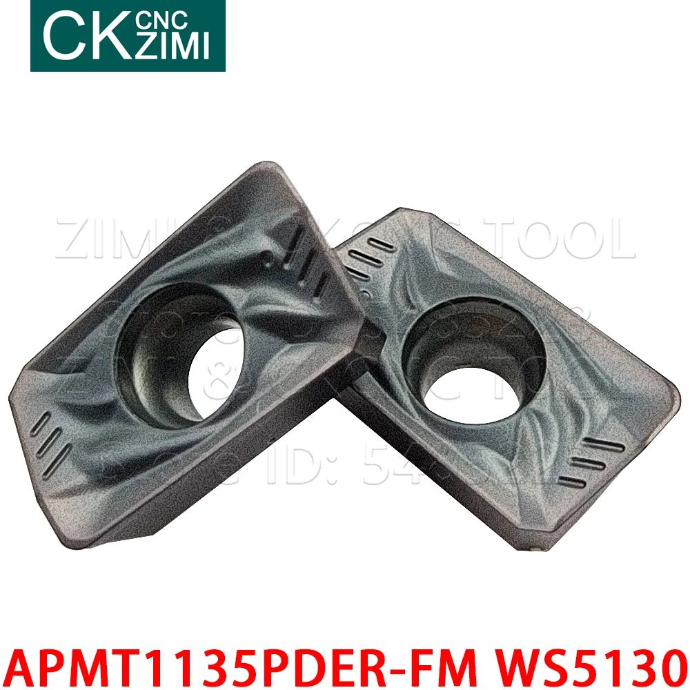 APMT1135PDER-FM WS5130 APMT 1135 PDER كربيد إدراج طحن إدراج أدوات التصنيع باستخدام الحاسب الآلي مخرطة معدنية فهرسة أدوات الفولاذ المقاوم للصدأ