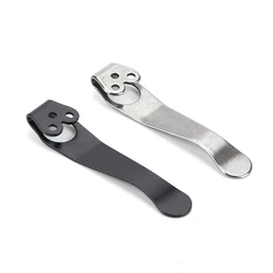 High Quality Titanium Deep Carry Pocket Clip Back Clip Replacement Part For Spyderco C81 C10 C11 3-Hole Design Knife Accessories