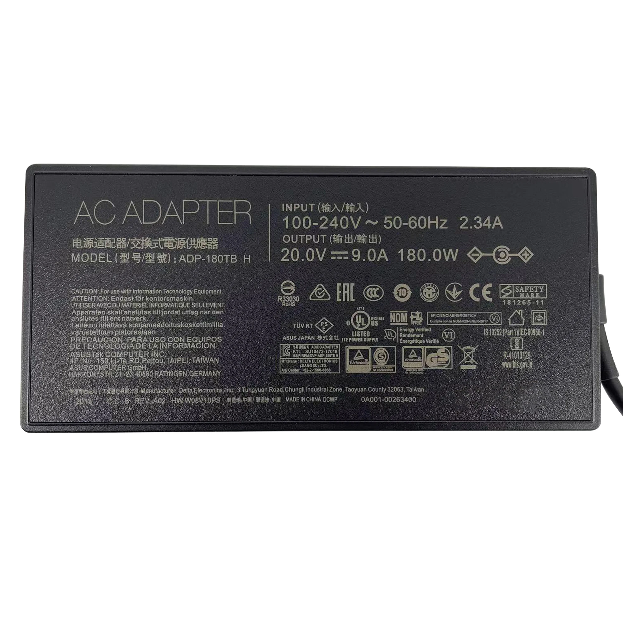 20V 9.0A 180W 6.0X3.7mm ADP-180TB H Laptop AC Adapter Power Charger For Asus ROG Zephyrus G14 GA401IV GA502 GA502D GA502DU