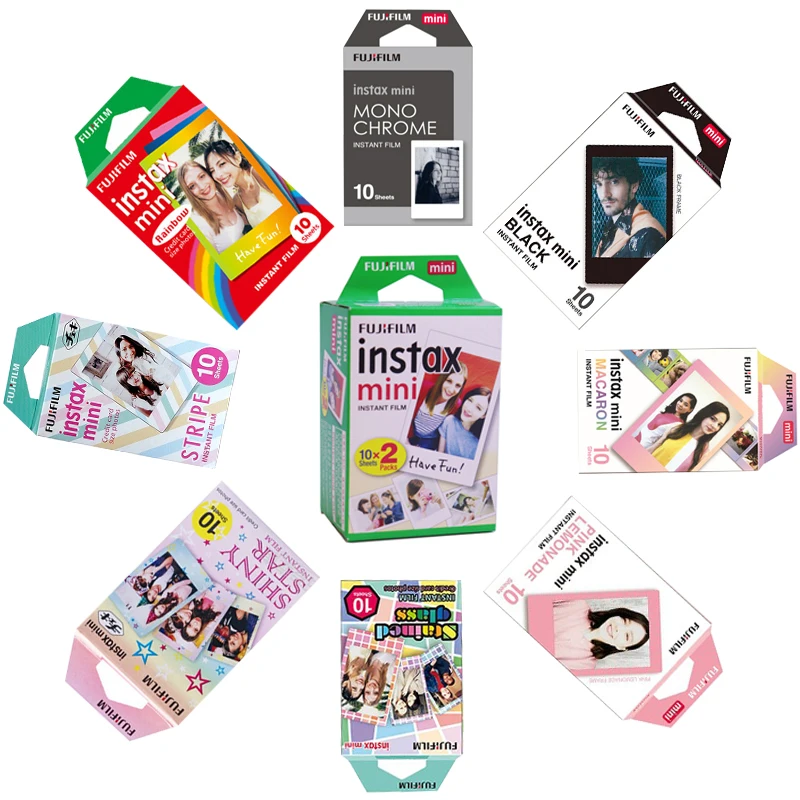 10-200 fogli Fujifilm instax mini 11 9 pellicola Bordo bianco 3 Pollici di larghezza pellicola per Macchina Fotografica Istantanea mini 8 7s 25 50s 90 carta Fotografica