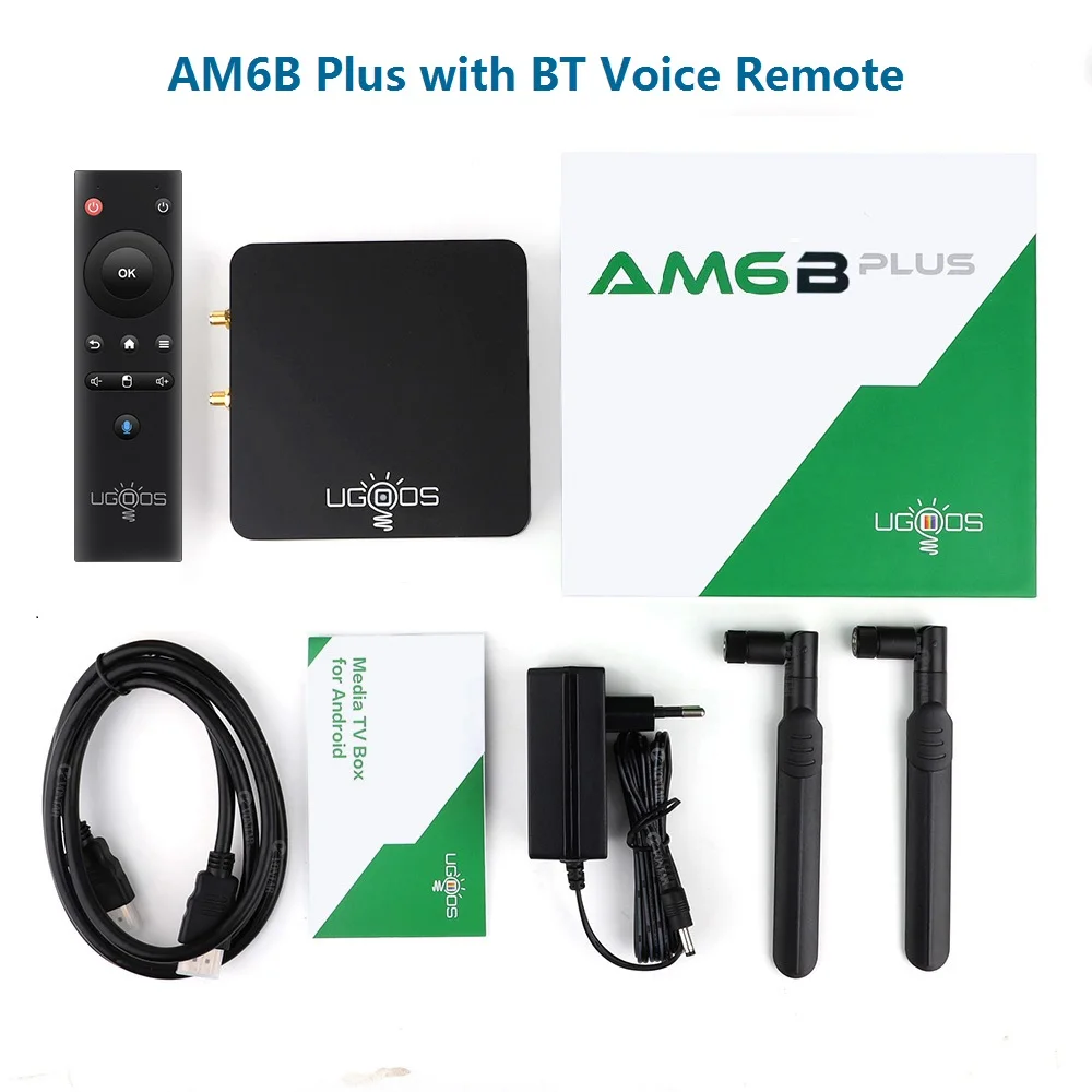 UGOOS AM6B Plus TV, pudełko procesor Amlogic S922X-J Android 9.0 DDR4 4GB pamięci RAM 32GB WiFi6 1000M BT5.0 OTT 4K AM6 Plus TVBOX