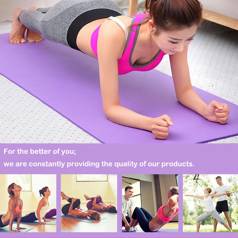 Extra-Thick Yoga Mat, Durable, Anti-Slip, Gym, Yoga Pad, Thick Sports Mat, Babi Play Mat, Meditation Mat, Jdu Mat, 10mm * 610mm