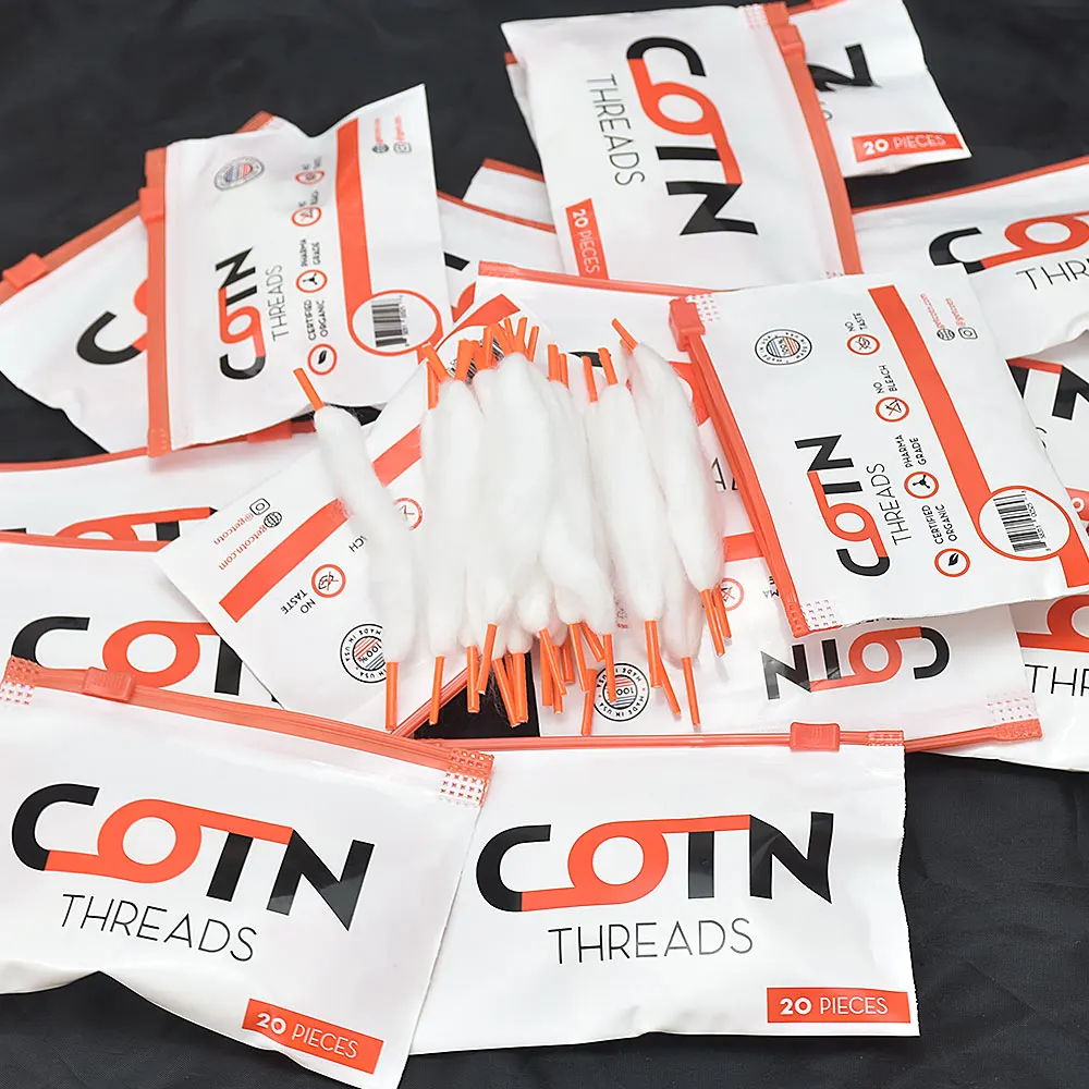 

COTN Vape 20 шт./упак. двухпоточный вейп Из Хлопчатобумажной Ваты органический Prime Bacon для Kylin M PRO RTA RDA RBA атомайзер катушка