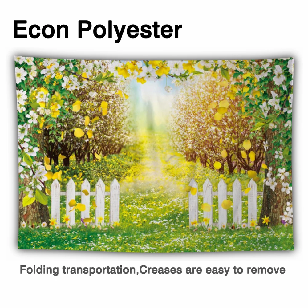 Allenjoy весенние декорации фон цветок Лес Дерево пейзаж Сад вечерние принадлежности на заказ Декор баннер фон для фотосъемки