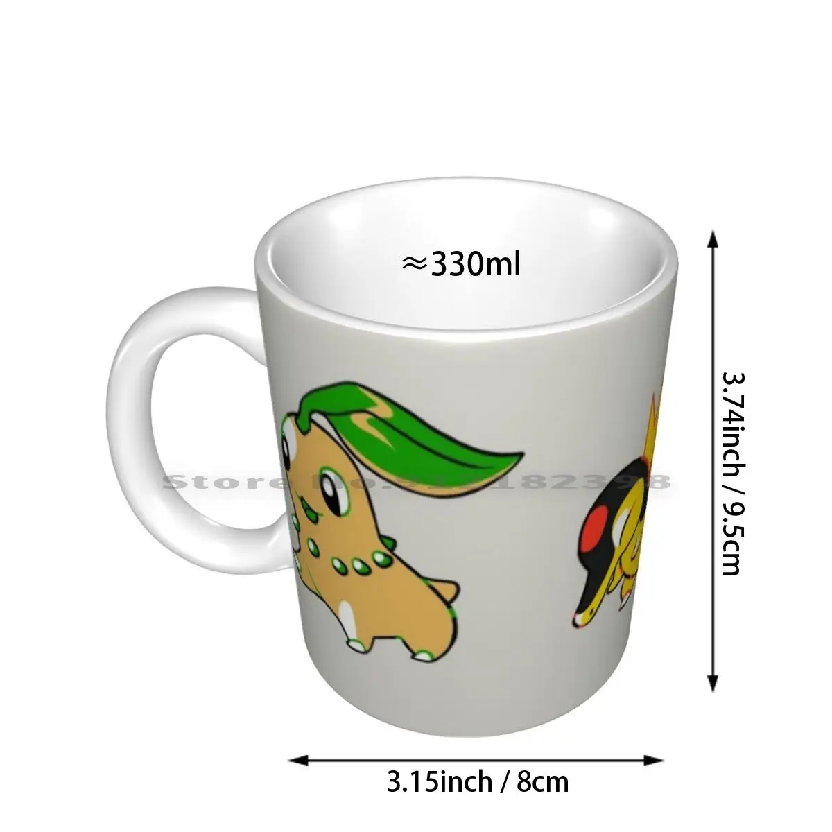 Gold And Silver Starters Ceramic Mugs Coffee Cups Milk Tea Mug Chikorita Bayleef Meganium Cyndaquil Quilava Typhlosion Totodile