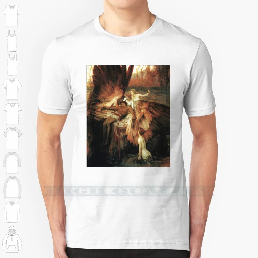 Mourning For Icarus-Draper Herbert James 100% Cotton T Shirt Original Famous Artist Europe Dramatic Renessance Christian