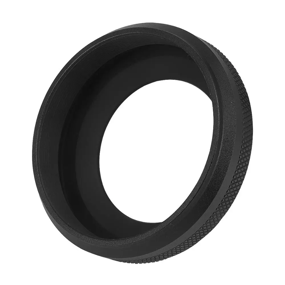 Haoge LH-X51B 2in1 All Metal Ultra-Thin Lens Hood with Adapter Ring Set for Fuji Fujifilm FinePix X100V Camera Black