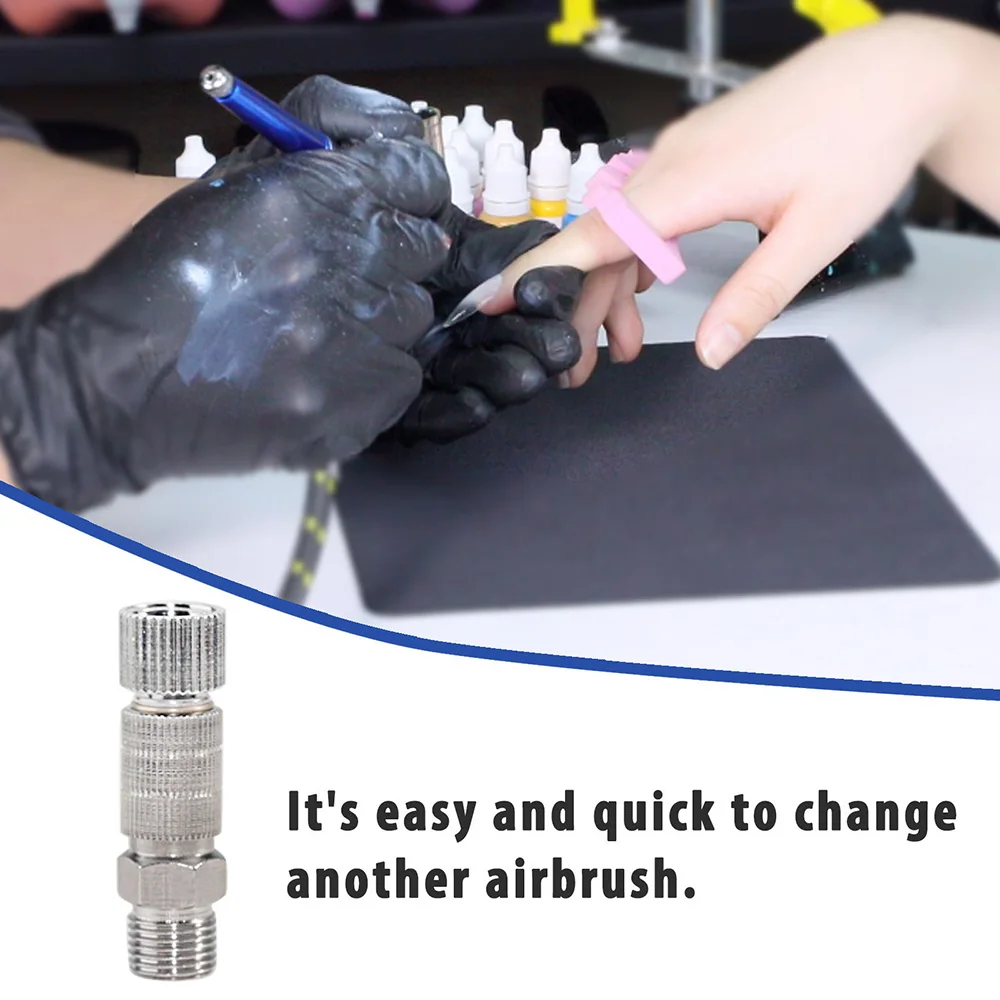 Imagem -06 - Airbrush Quick Release Feminino e Masculino Kit Adaptador de Desconexão de Acoplamento com Extra de Encaixe Macho & Extra O-ring Kit