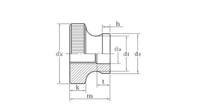 5 Stück M2/M2,5/M3/M4/M5/M6 304 Edelstahl Double Step Adjust Rändelmutter Handfest anziehen Daumenmutter – Detail 1