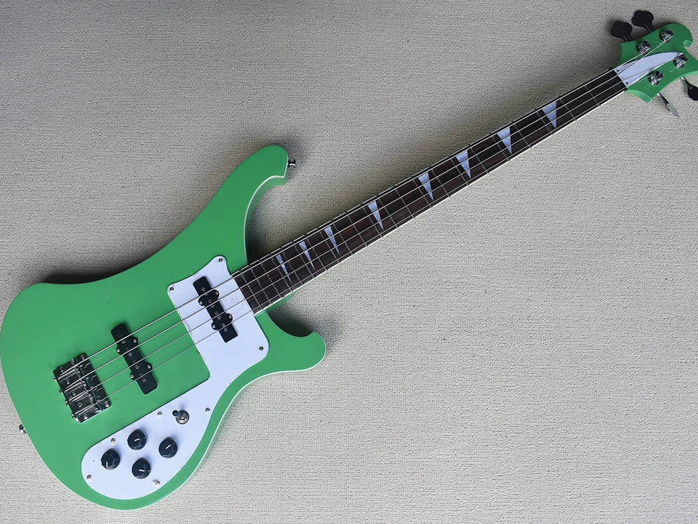 

4 Strings Green Electric Bass Guitar with 22 Frets,Rosewood Fretboard