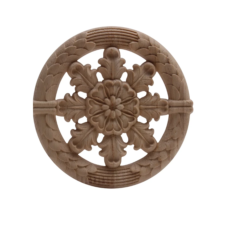 Wood Applique Wood Mouldings Onlay Wood Decal Carved Decor Unpainted Long Wooden Furniture Window Walls Home Decoration European