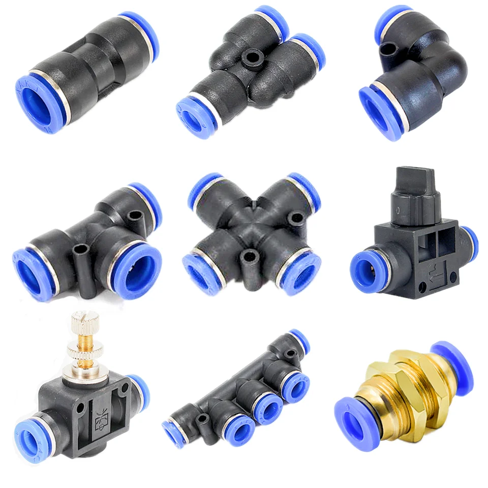 TAILONZ Raccords Pneumatiques 8mm 5 Pièces - Clapet Anti-Retour Cuivre Nickelé Pour Tuyau D'Air