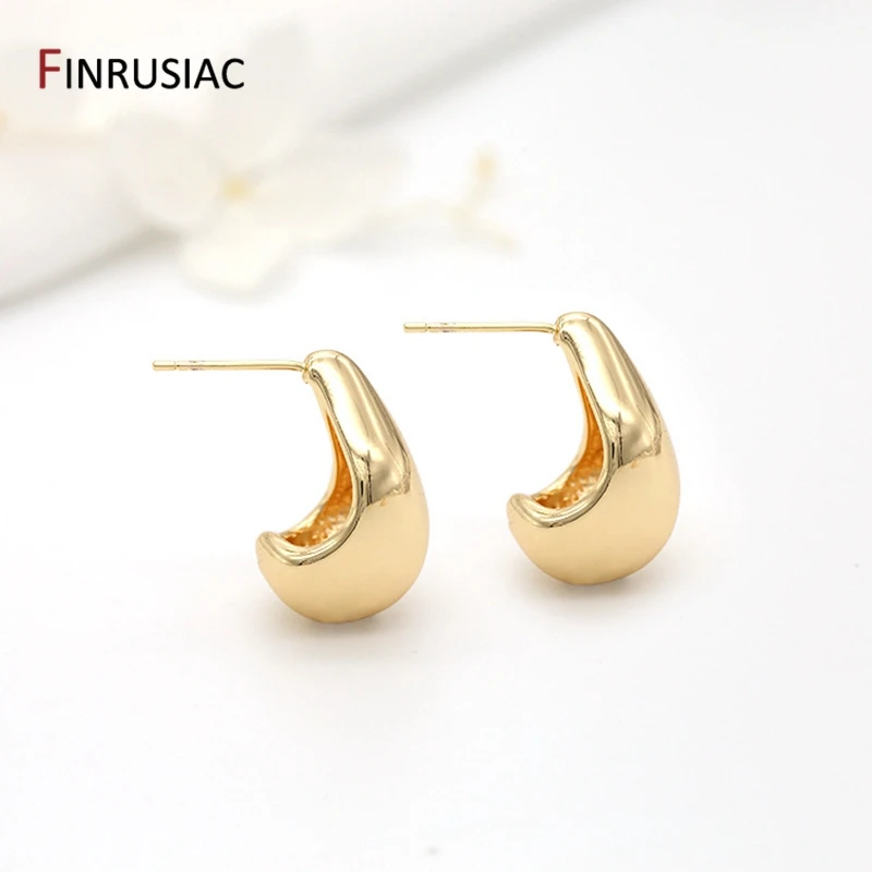 Gold-Plated Women Earrings Statement C-Shaped Semicircle Earrings Famale Jewellery Wholesale