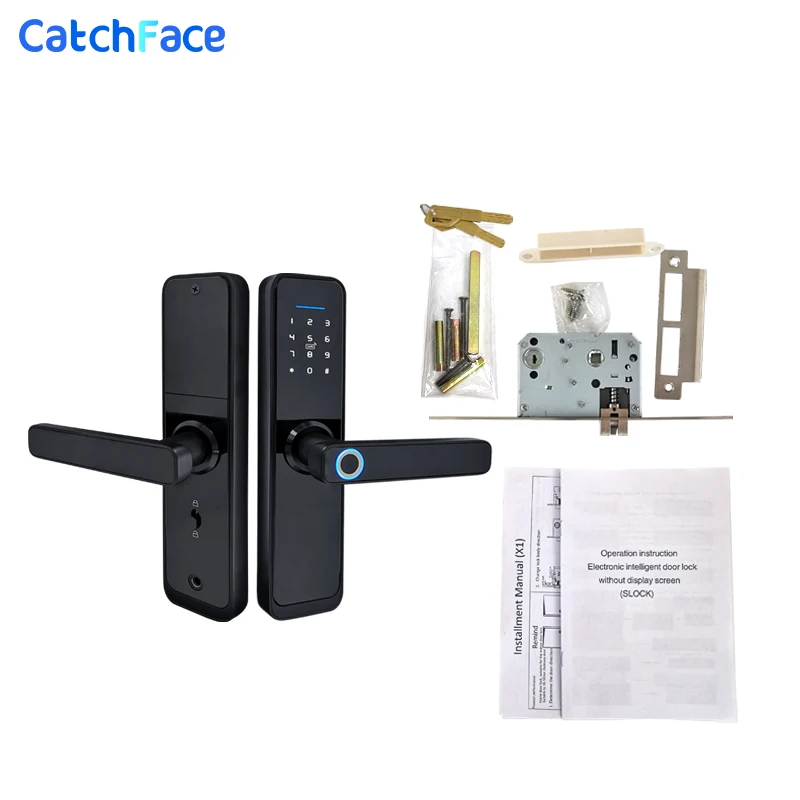 Smart Fingerprint Door Lock  Security Electronic Door Lock  Smart WiFi Bluetooth Digital APP Keypad Code FRID Card Keyless Lock