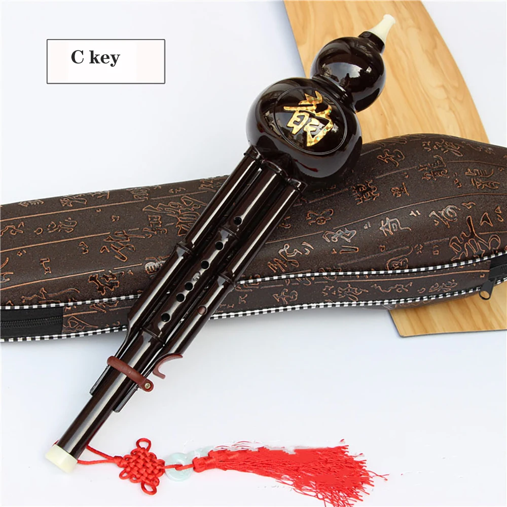 Chinese Handmade Hulusi Ethnic Beginner\'S Musical Instrument Seven-Hole Cucurbit C Tune Lower B Tune For Beginner Music Lovers