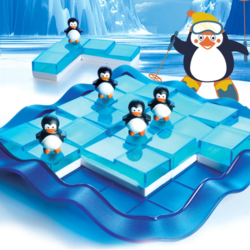 60 problem Improve Children Thinking Ability Smart Ice Penguins Montessori Family Party Interactive Toys Table Game Kids Gift