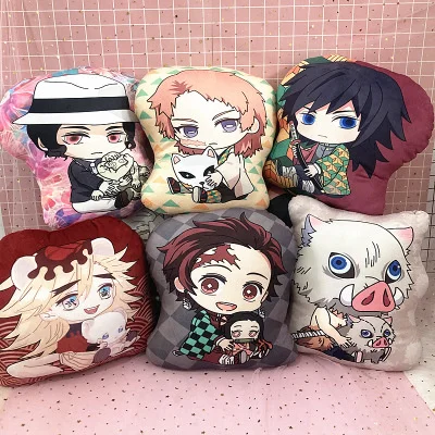 12-45ซม.Kawaii Anime Demon Slayer ของเล่นตุ๊กตามังงะอะนิเมะ Plushies หมอนอิง Kimetsu ไม่มี Yaiba Tanjirou Nezuko หมอน Xmas ของขวัญ