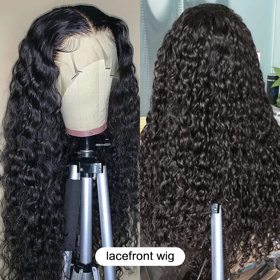 Wig renda depan gelombang air 30 inci 13x6 HD Wig rambut manusia Frontal renda 250% Wig Frontal keriting air Brasil Wig penutup 5x5