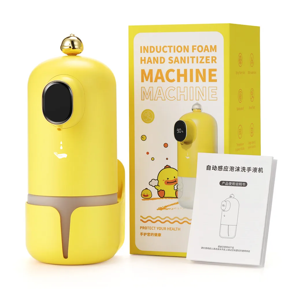 Dispensador de espuma de inducción portátil, limpiador de manos inteligente recargable con batería de 1800mAh, esterilizador sin contacto para champú y jabón de 300ML