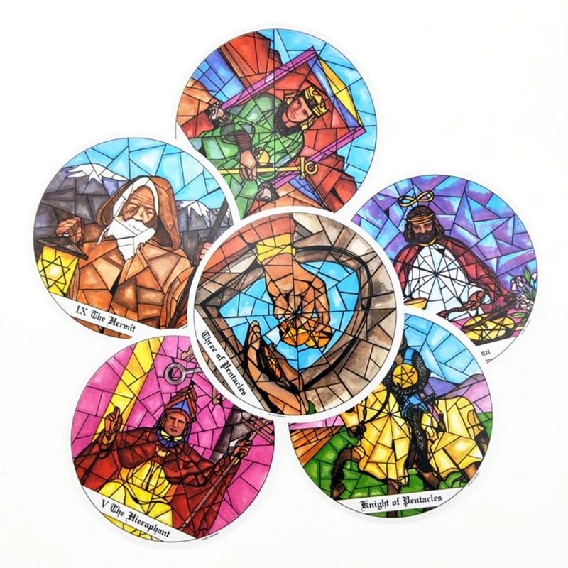 78Pcs Classic Round Monastery Cloister Tarot Cards Deck Play English Board Card Gifts Toys