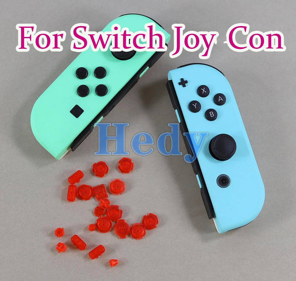 10sets Replacement For NS JoyCon Controller Shell For Nintend Switch Joy con Transparent Buttons Clear SL SR ABXY Button Set