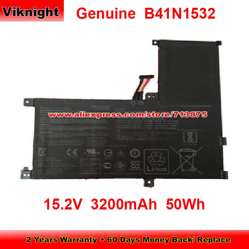 Genuine B41N1532 Battery for Asus Zenbook Flip UX560 Q504UA Q504UAK Q534UA UX560UA1B UX560UA-FZ018T Q504UA-BI5T26 15.2V 50Wh