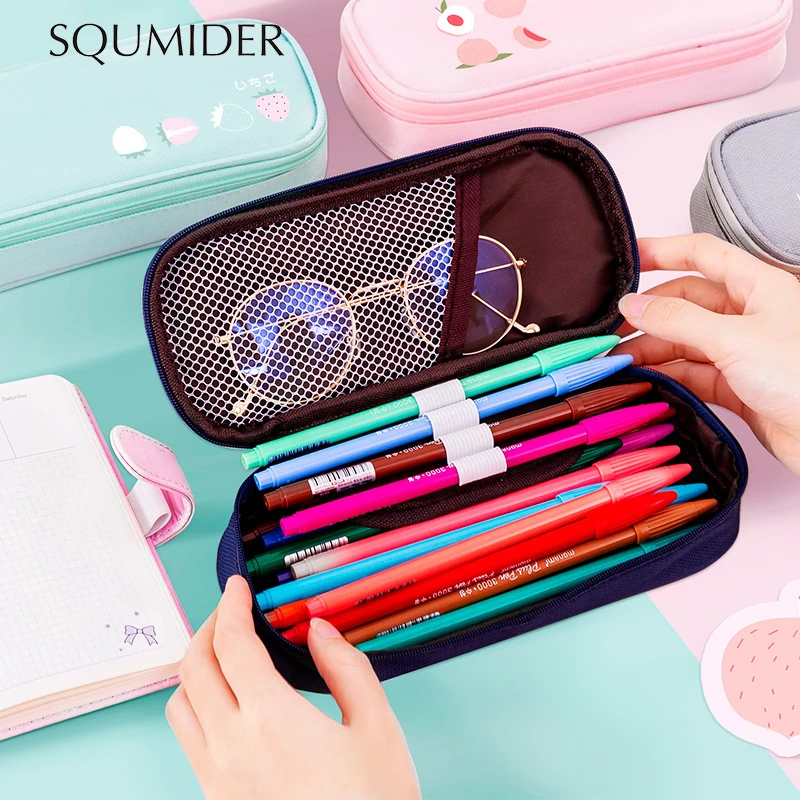 Creative pencil case large capacity pencil case fruit pencil box multifunctional stationery box school stationery estuche escola