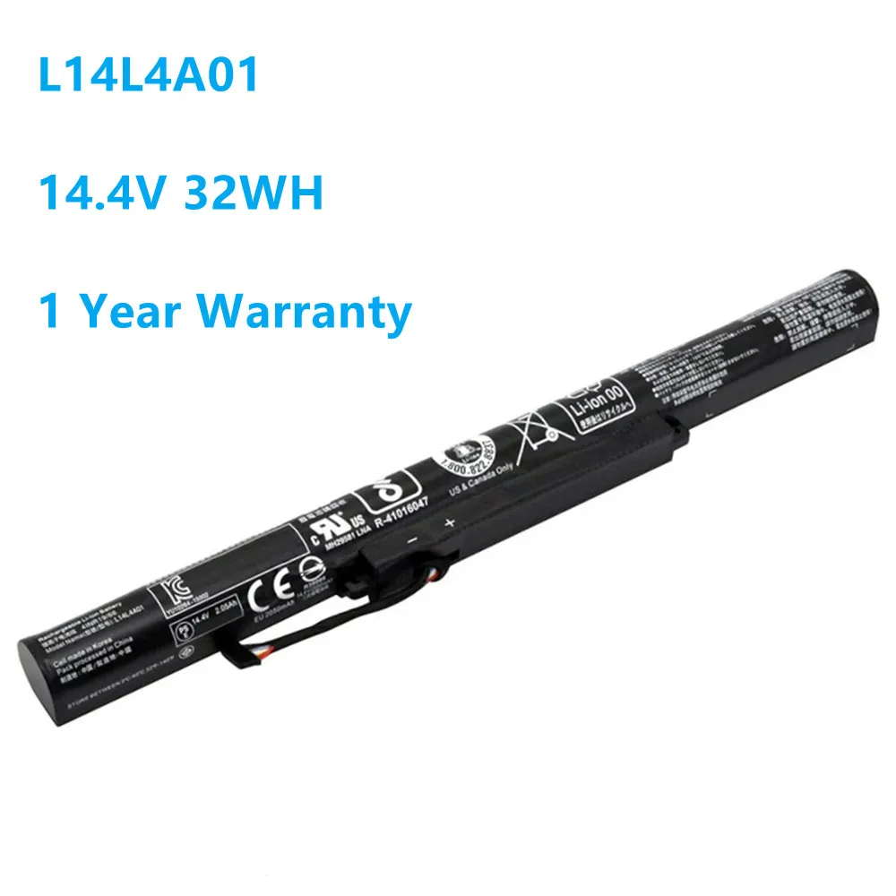 

L14S4E01 Laptop Battery for Lenovo Ideapad 500 500-15ACZ Z41 Z51 Z51-70 L14L4A01 L14L4E01 L14M4A01 L14M4E01 L14S4A01 14.4V 32WH