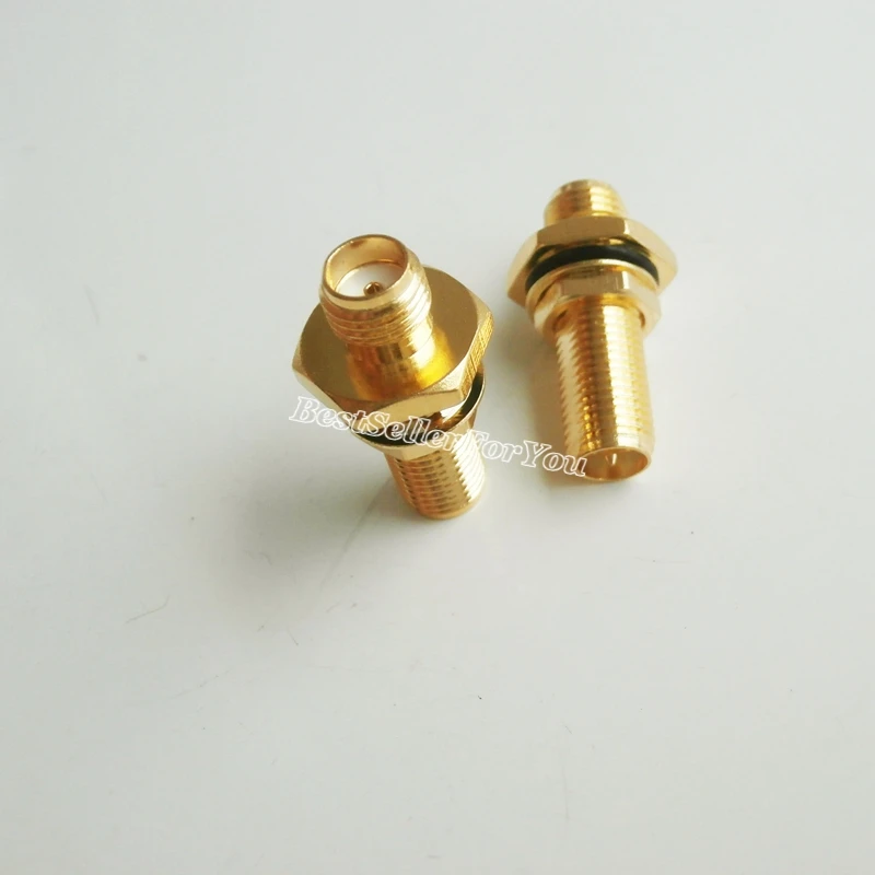 1 conector SMA hembra a RP SMA, conector RPSMA, Conector de mampara, adaptador RF, resistente al agua