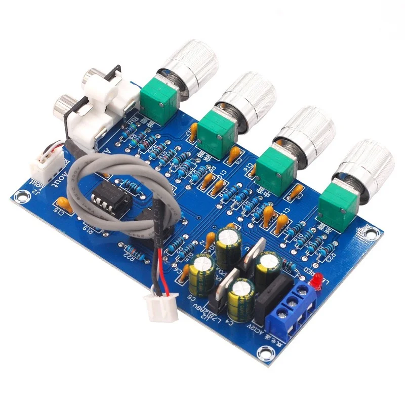 XH-M164 NE5532 Preamplifier Stereo Pra-amp Audio Papan Nada 4 Saluran Modul Amplifier 4CH CH Sirkuit Kontrol Preamp Telepon